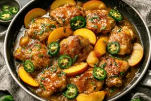 Delicious Jalapeno Peach Chicken 