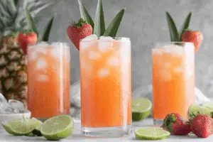 Pineapple Strawberry Agua Fresca