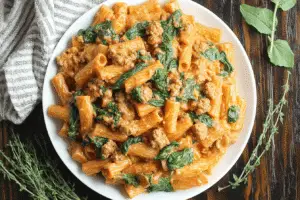 Creamy Sausage Rigatoni