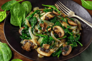 Spinach With Caramelized Onions 3 Spinach With Caramelized Onions