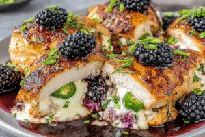 Melty Blackberry Jalapeno Stuffed Chicken 4 serving ideas for stuffed chicken