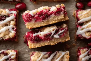 easy cranberry crumble bars