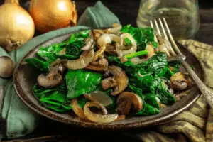 Delicious Spinach With Caramelized Onions