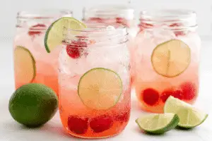 cherry limeade mocktail