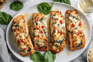 delicious stuffed salmon