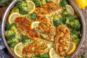 Creamy Garlic Chicken with Broccoli