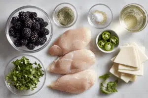 Melty Blackberry Jalapeno Stuffed Chicken 2 Ingredients You'll Need