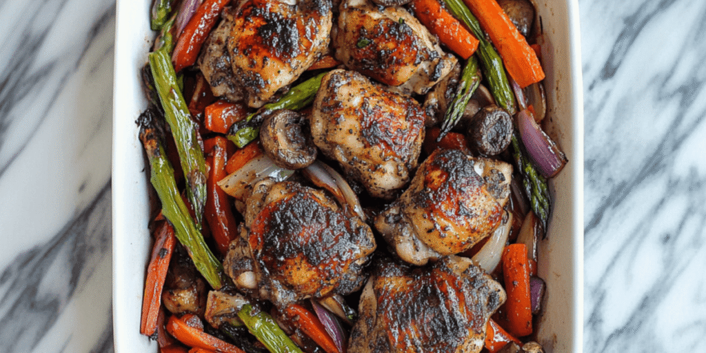 Balsamic Chicken With Roasted Veggies Recipe