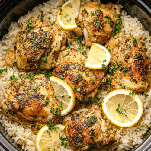 Slow Cooker Lemon Herb Chicken and Rice 6 Slow Cooker Lemon Herb Chicken And Rice Recipe