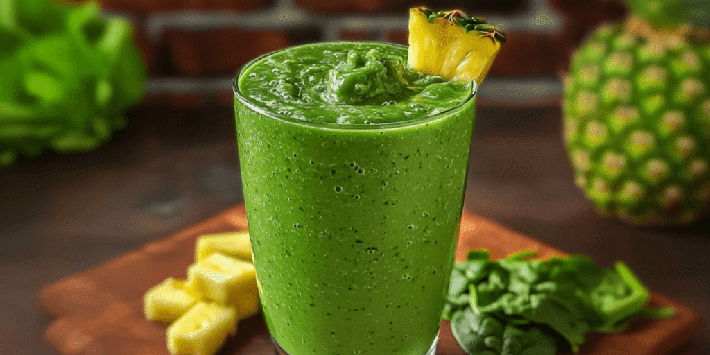 Green Smoothie With Spinach & Pineapple Recipe