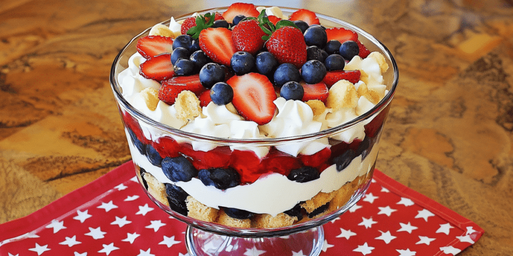 Red, White & Blue Berry Trifle