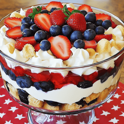 Red, White & Blue Berry Trifle Recipe 5 Red, White & Blue Berry Trifle