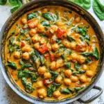 Chickpea & Spinach Coconut Curry Recipe