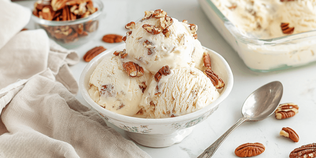 Homemade Butter Pecan Ice Cream Recipe