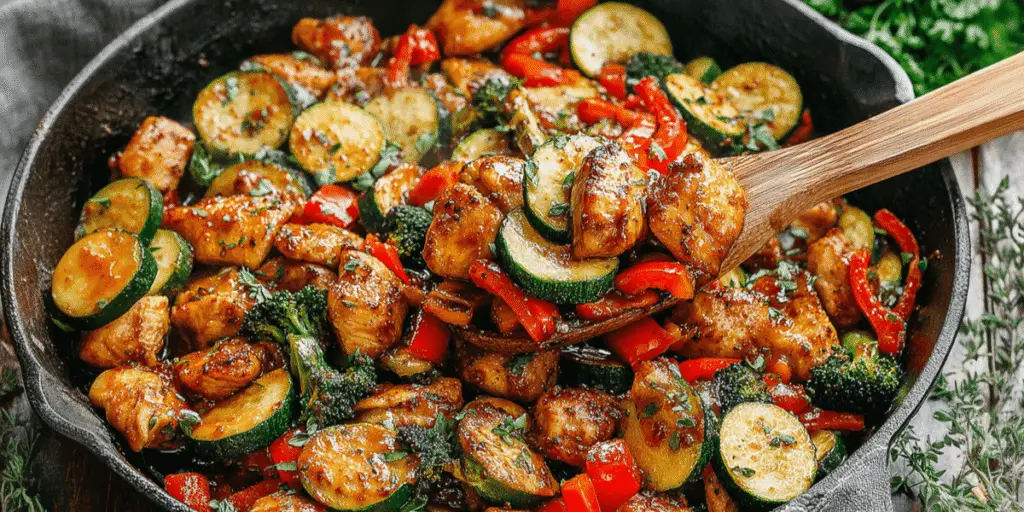 One Pot Cajun Chicken and Veggie Skillet Recipe