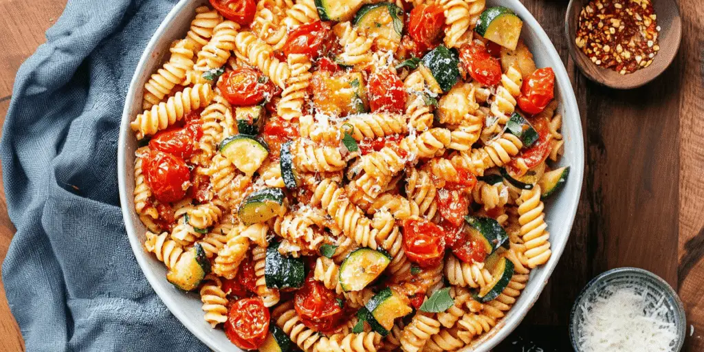 Healthy Tomato Zucchini Pasta Recipe