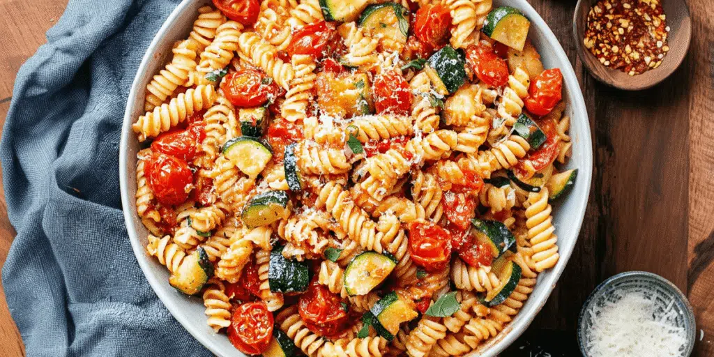 Healthy Tomato Zucchini Pasta Recipe