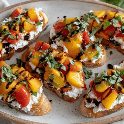 Peach Bruschetta With Whipped Ricotta Recipe