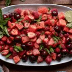Easy Keto Watermelon Fruit Salad With Lime Mint Dressing Recipe