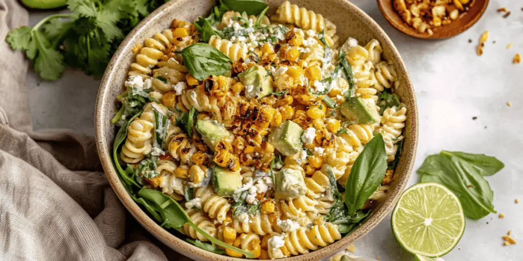 Creamy Street Corn Pasta Salad Recipe