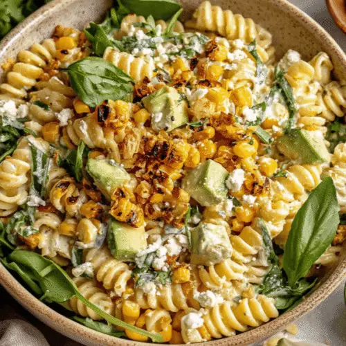 Creamy Street Corn Pasta Salad Recipe
