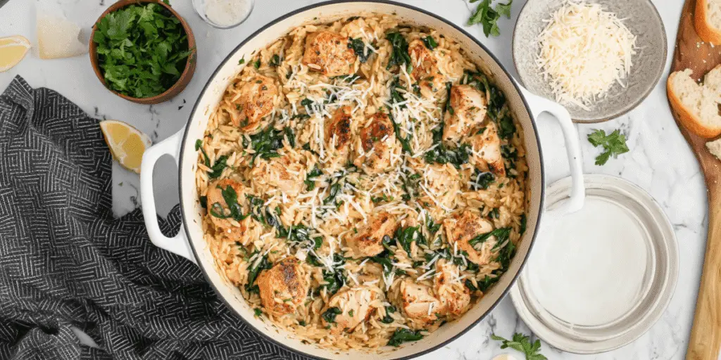 One Pot Chicken Orzo Recipe