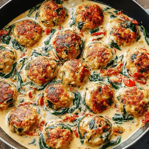 Creamy Spinach Turkey Meatballs Recipe