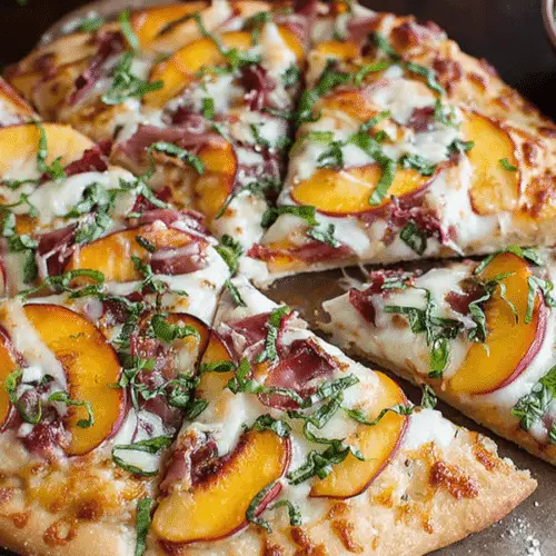 Peach and Prosciutto Pizza Recipe