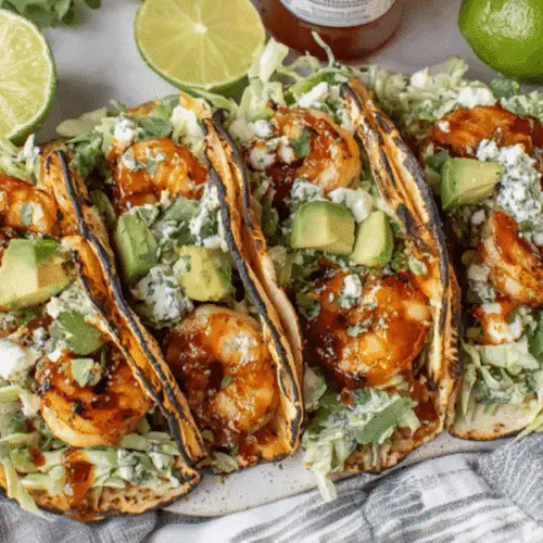 Cilantro Lime Shrimp Tacos With Creamy Slaw Recipe