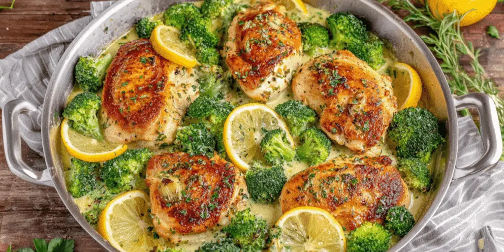 Home 6 Creamy Garlic Chicken with Broccoli Recipe