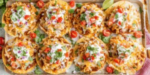 Cheesy Chicken Tostadas Recipe