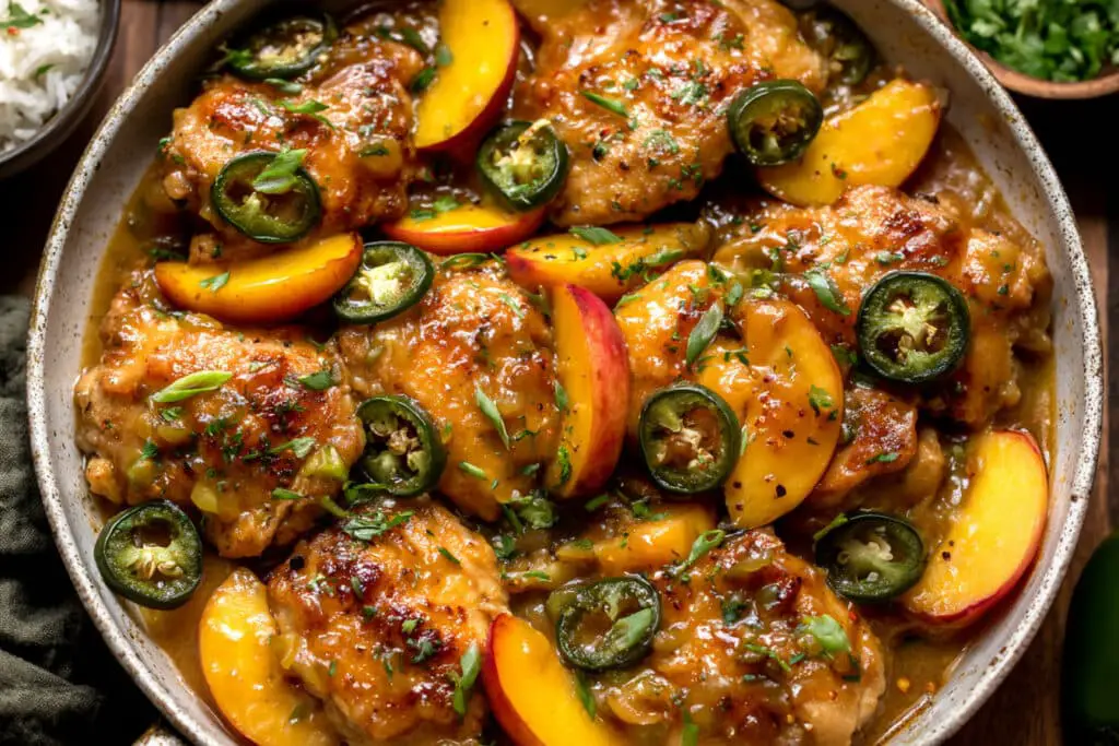Jalapeño Peach Chicken Recipe Jalapeño Peach Chicken Recipe