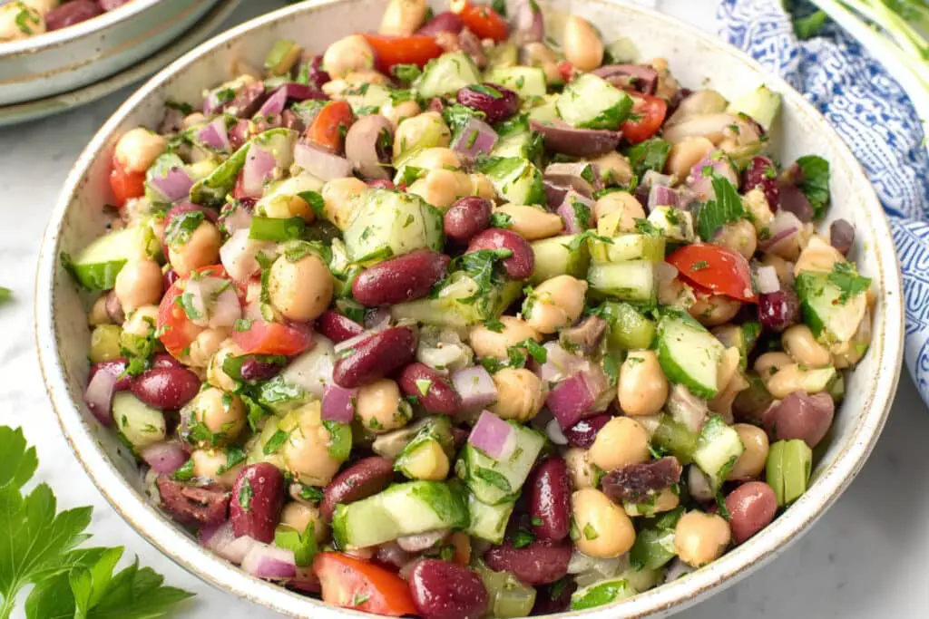 Mediterranean Bean Salad Recipe Mediterranean Bean Salad Recipe